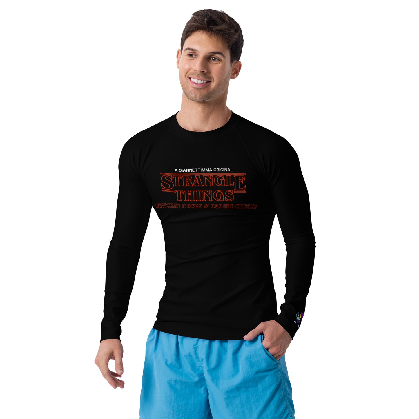 Strangle Things Mens Jiu Jitsu Rash Guard