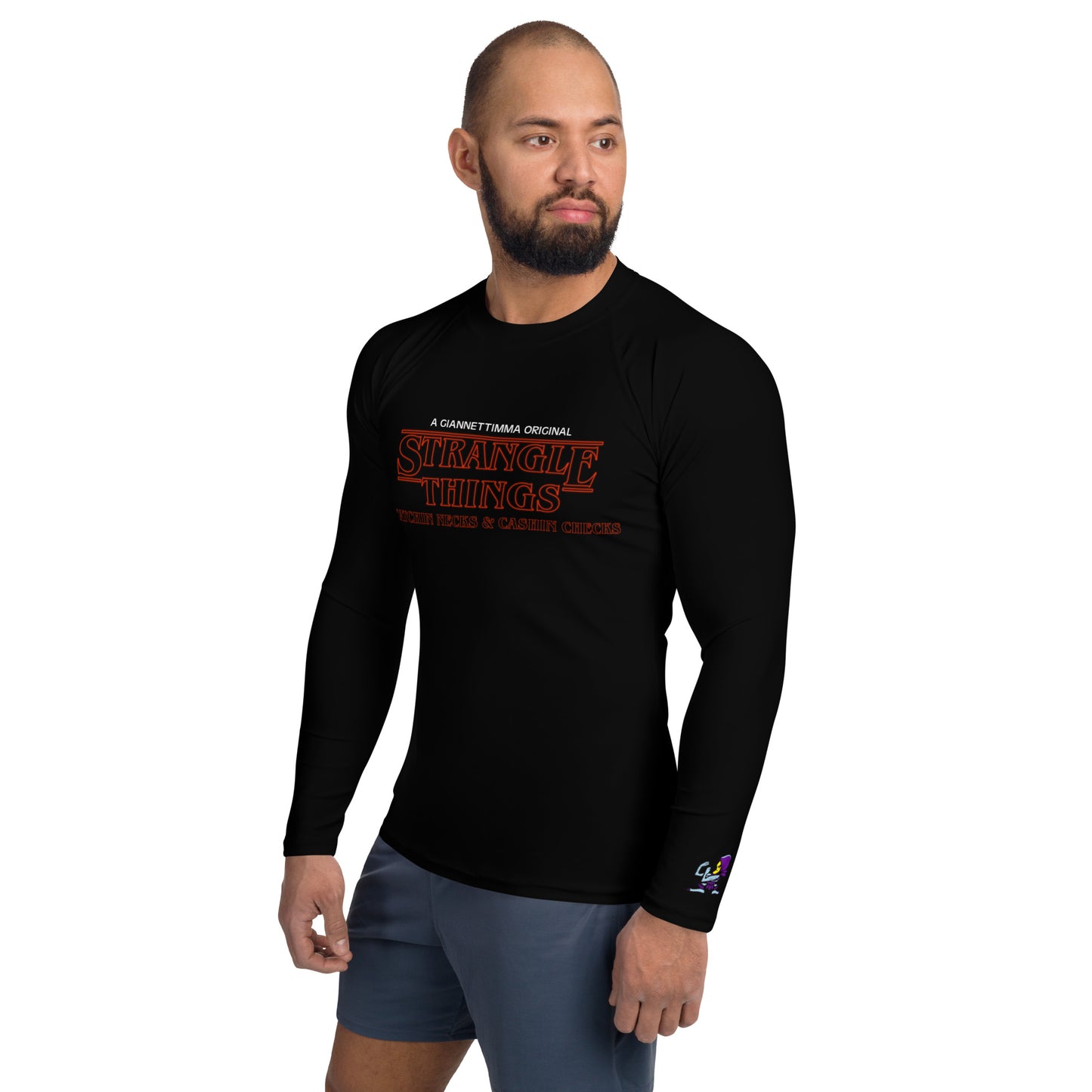 Strangle Things Mens Jiu Jitsu Rash Guard
